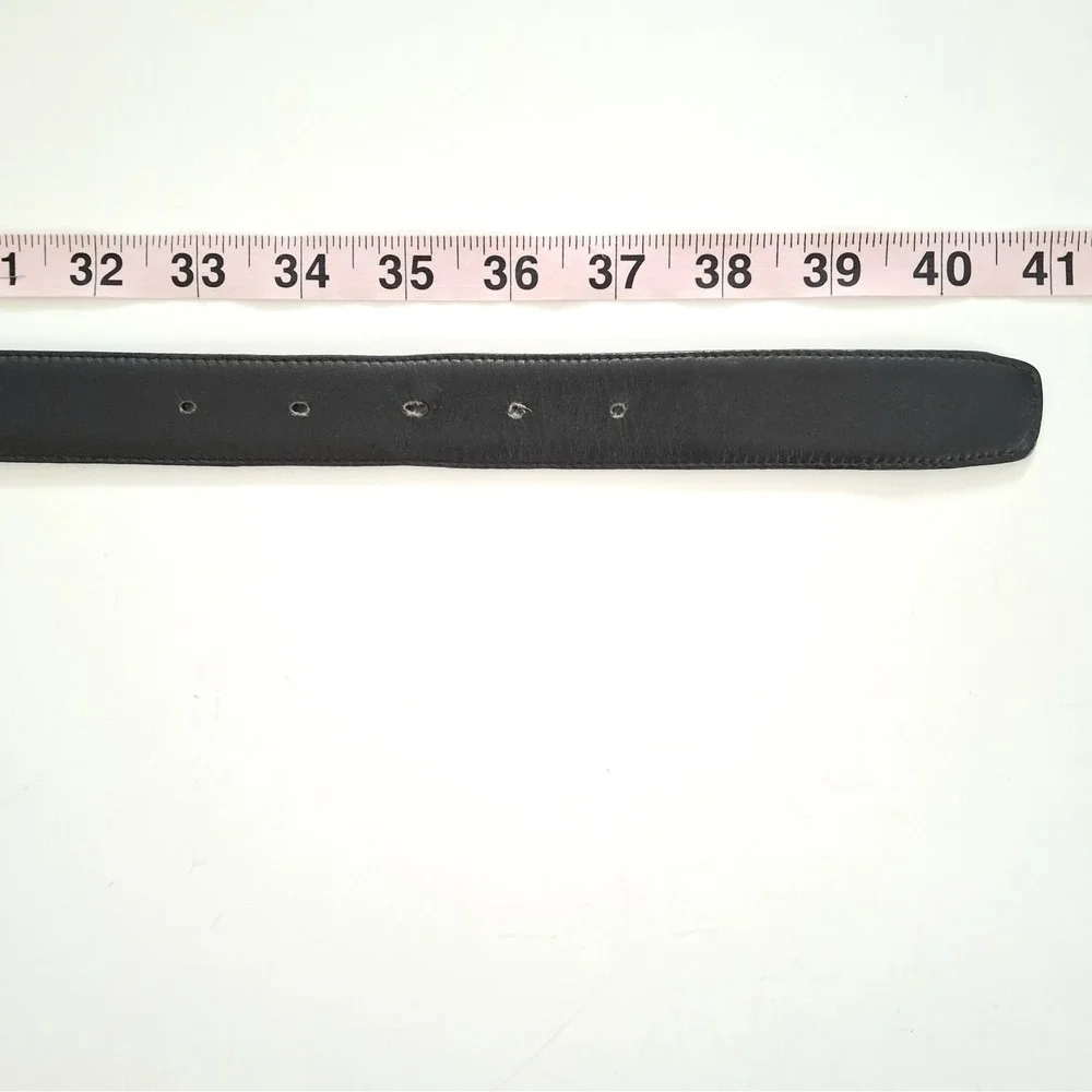 Men's Luxury Reversible Blk/Brown Lambskin Leather Belt 33